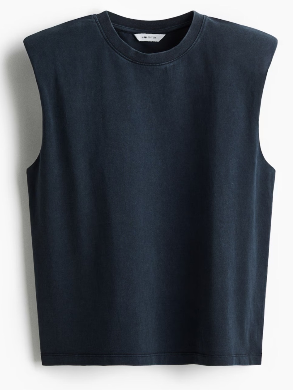 🆕⚫️🫐⚫️H&M Shoulder-pad vest top Muscle Tee in Blue/Black